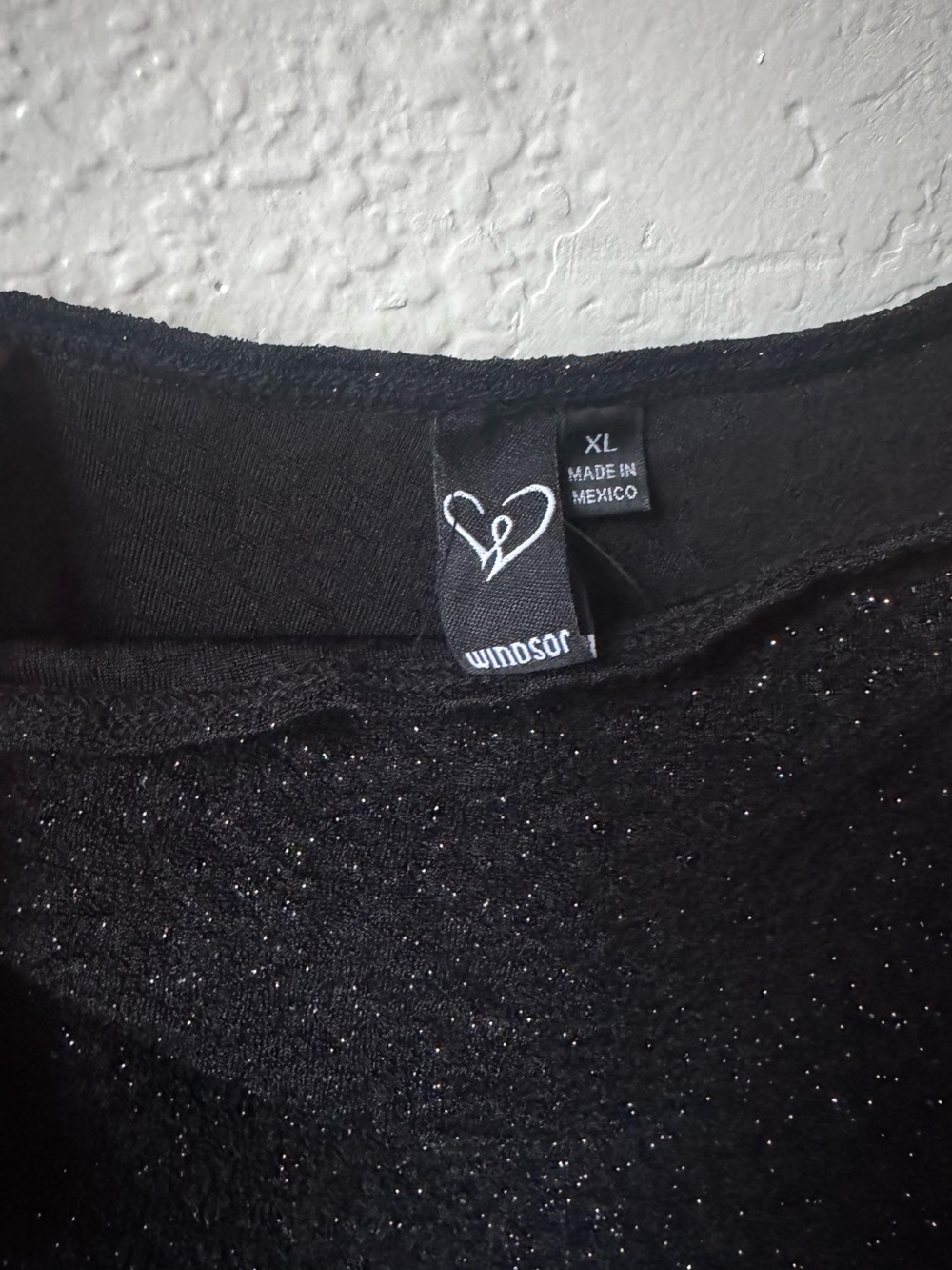 XL Black One-Shoulder Ruched Sparkle Dress - Picture 3 of 11